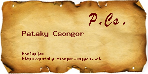 Pataky Csongor névjegykártya
