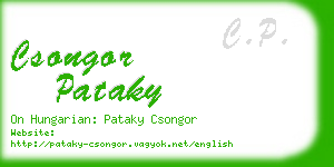 csongor pataky business card